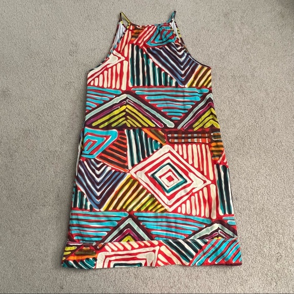 J. Crew Collection Geo Brushstroke Mini Sheath Dress Multicolor Cotton - Picture 4 of 10